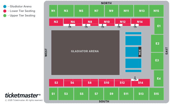 Seating chart – OVO Arena Wembley