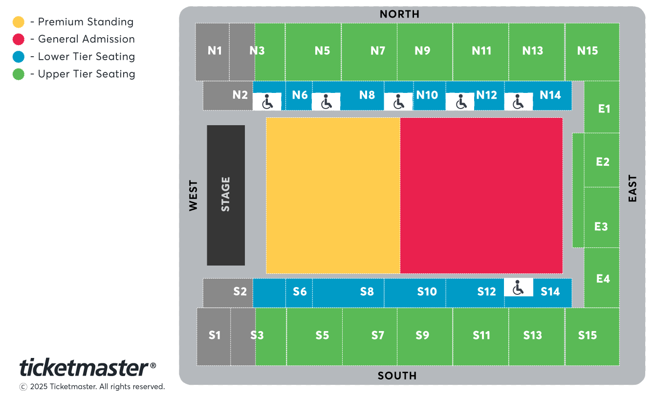 Seating chart – OVO Arena Wembley