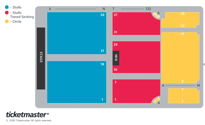 Seating chart – Watford Colosseum