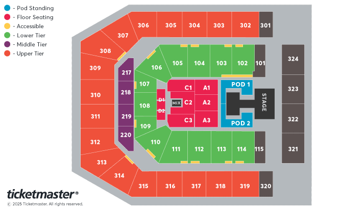 Seating chart – Co-op Live