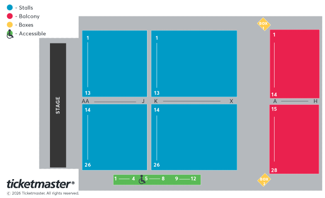 Seating chart – Worthing Assembly Hall
