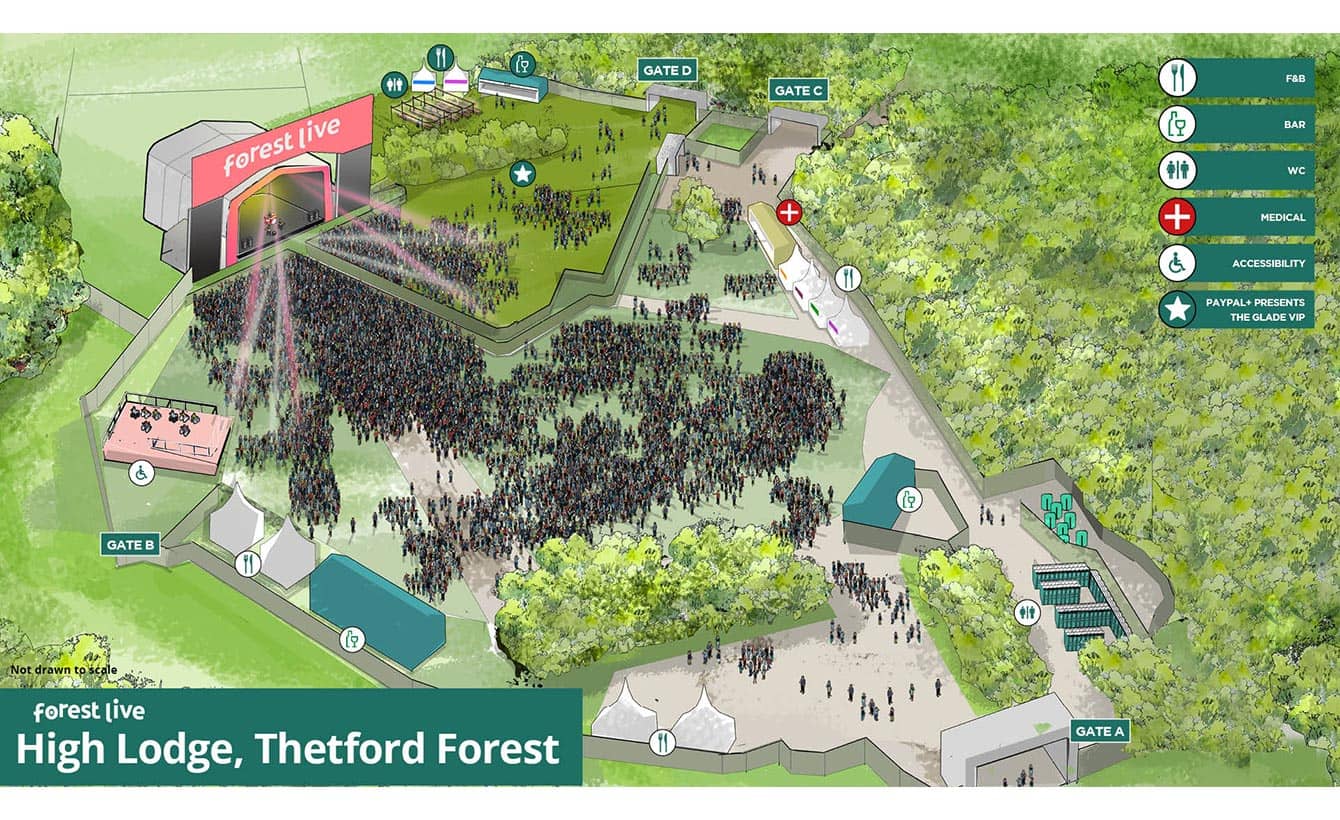 Seating chart – High Lodge, Thetford Forest