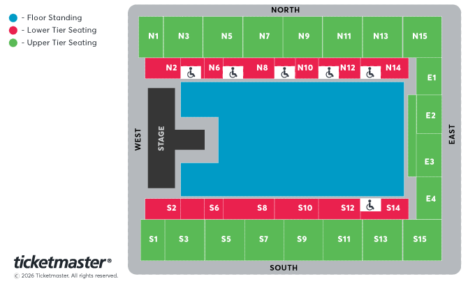 Seating chart – OVO Arena Wembley