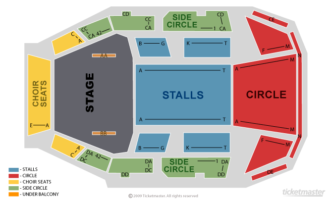 Seating chart – The Anvil