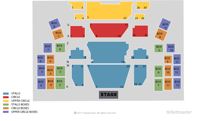 Seating chart – Royal and Derngate