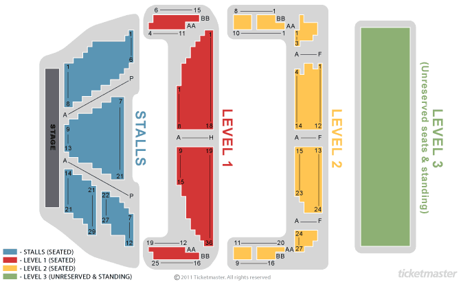 Seating chart – O2 Shepherds Bush Empire
