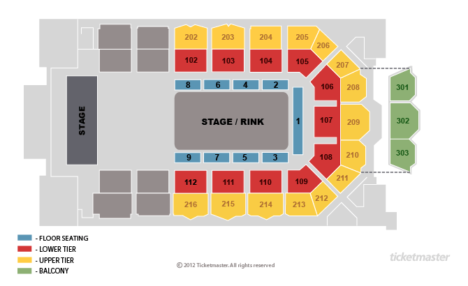 Seating chart – Utilita Arena Newcastle