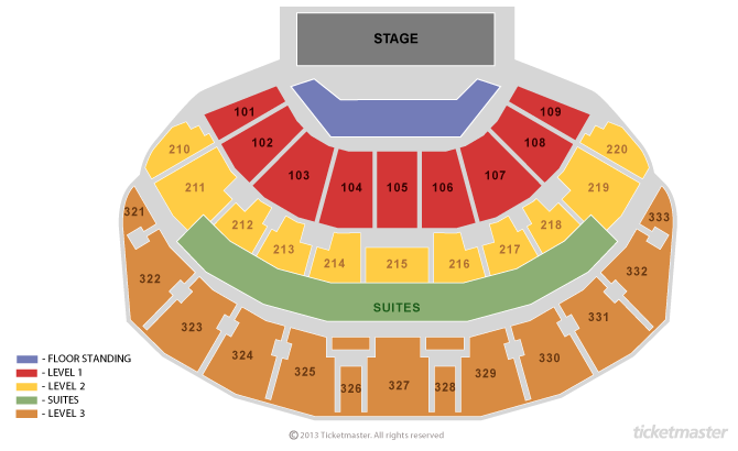 Seating chart – Leeds First Direct Bank Arena