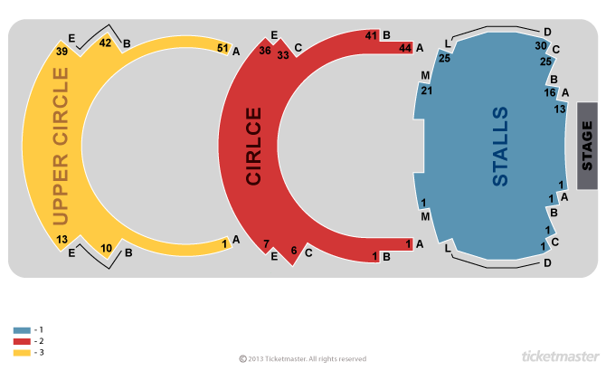 Seating chart – Shrewsbury Theatre Severn