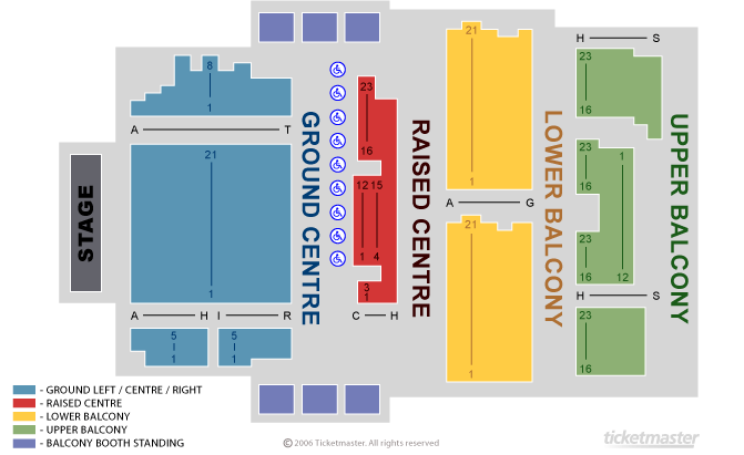 Seating chart – O2 Academy Glasgow