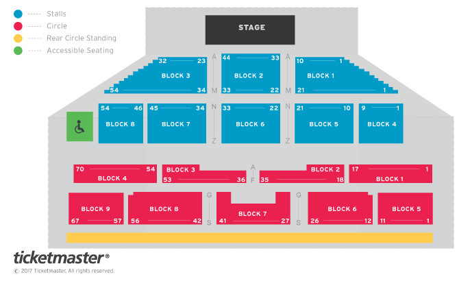 Seating chart – O2 Academy Brixton
