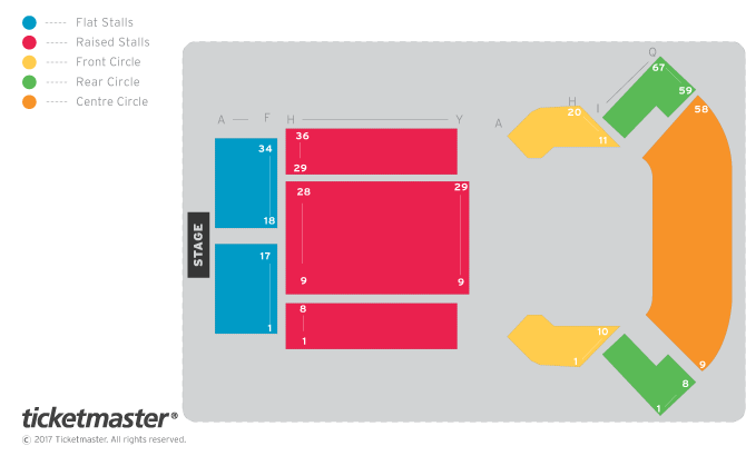Seating chart – Venue Cymru Theatre