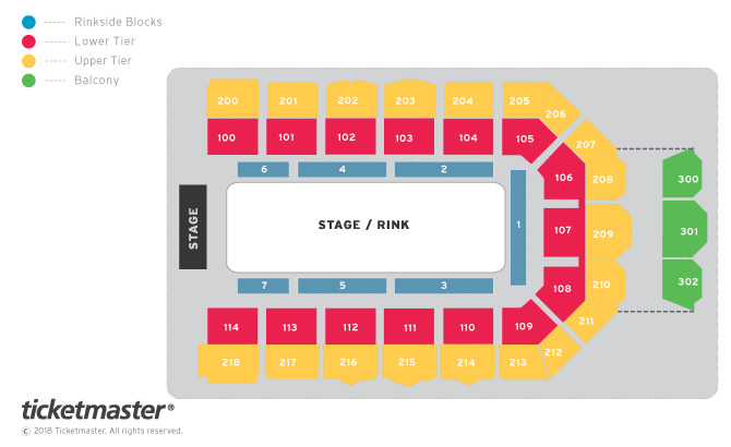 Seating chart – Utilita Arena Newcastle