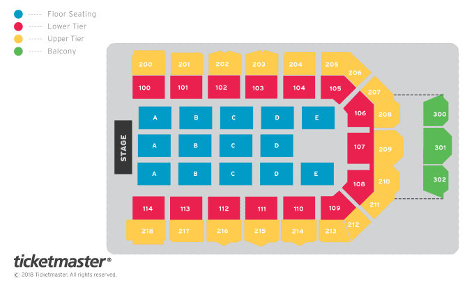 Seating chart – Utilita Arena Newcastle