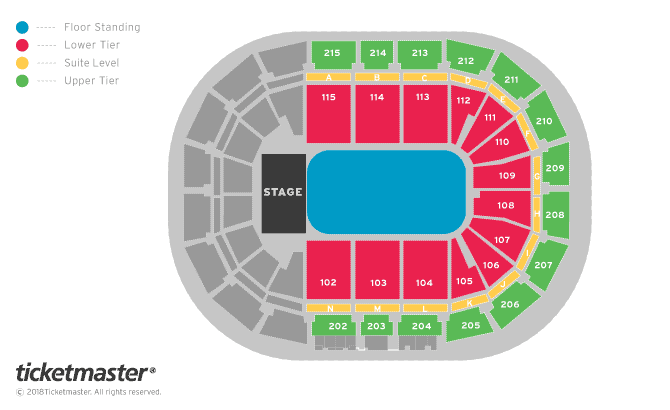Seating chart – AO Arena