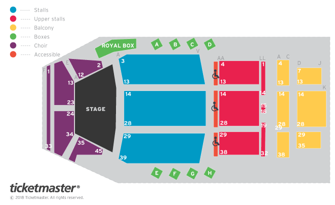 Seating chart – Fairfield Halls
