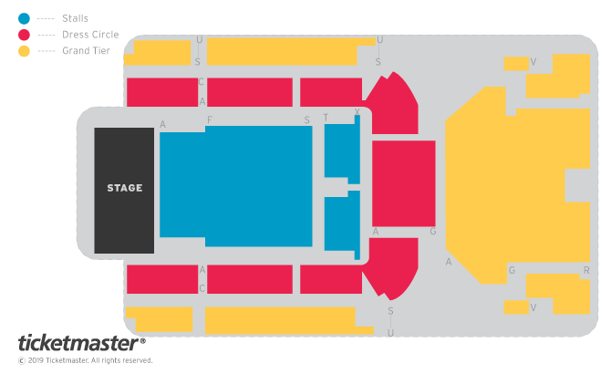 Seating chart – St Georges Hall, Bradford