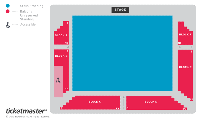 Seating chart – O2 Academy Birmingham