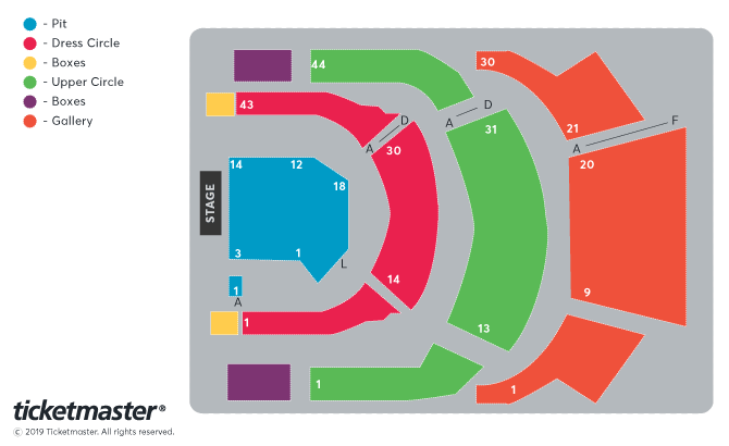 Seating chart – Bristol Old Vic