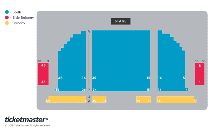 Seating chart – Pavilion Theatre, Worthing