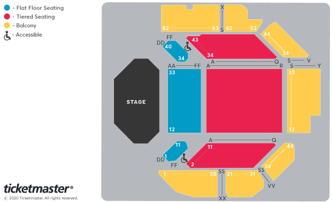 Seating chart – Warwick Arts Centre, Coventry