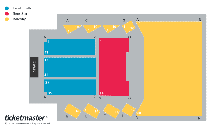 Seating chart – Southend Cliffs Pavilion