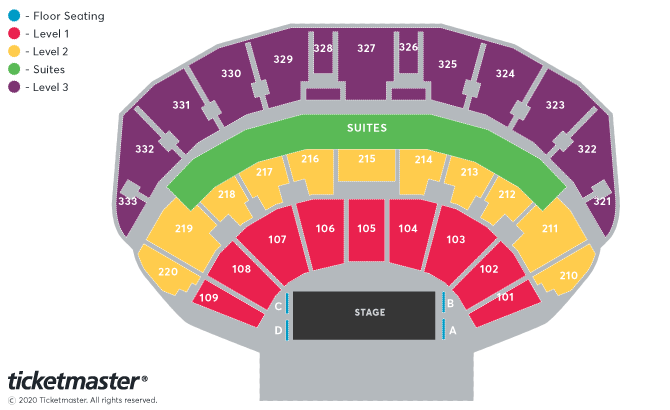 Seating chart – Leeds First Direct Bank Arena
