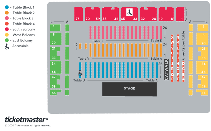 Seating chart – The Brighton Centre