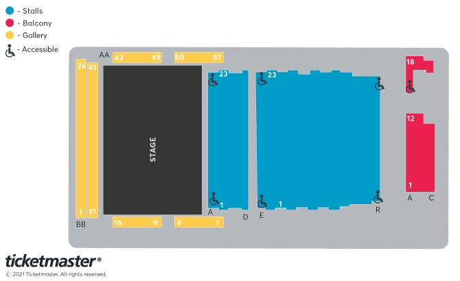 Seating chart – Manchester Stoller Hall