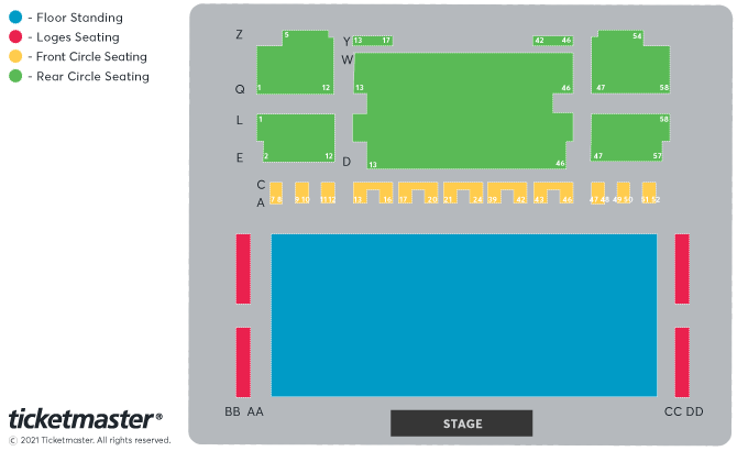 Seating chart – Swansea Building Society Arena