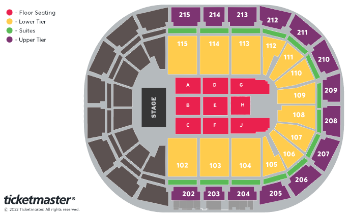 Seating chart – AO Arena