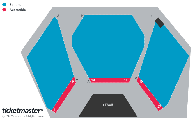 Seating chart – Gulbenkian Theatre