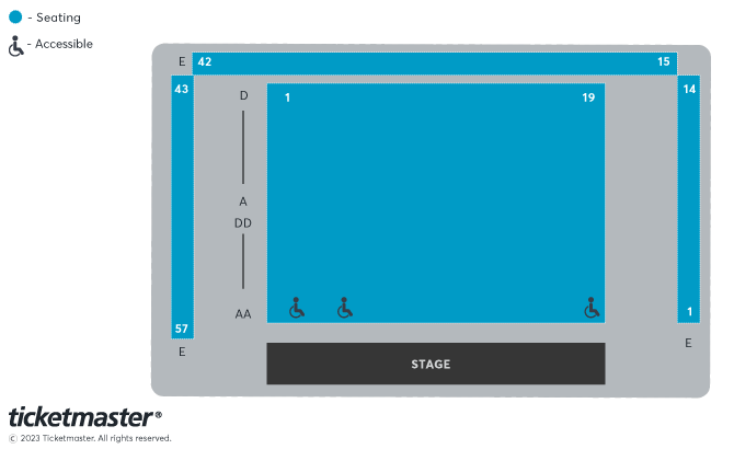 Seating chart – Warwick Arts Centre, Coventry