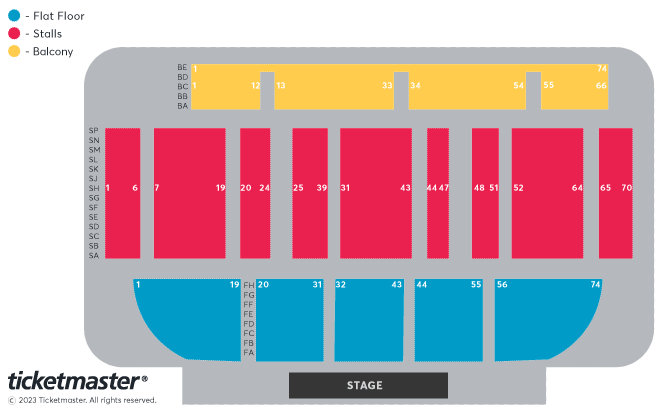 Seating chart – Doncaster Dome