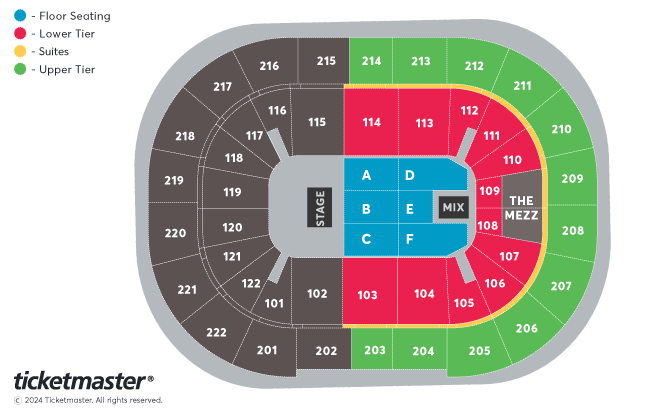 Seating chart – AO Arena