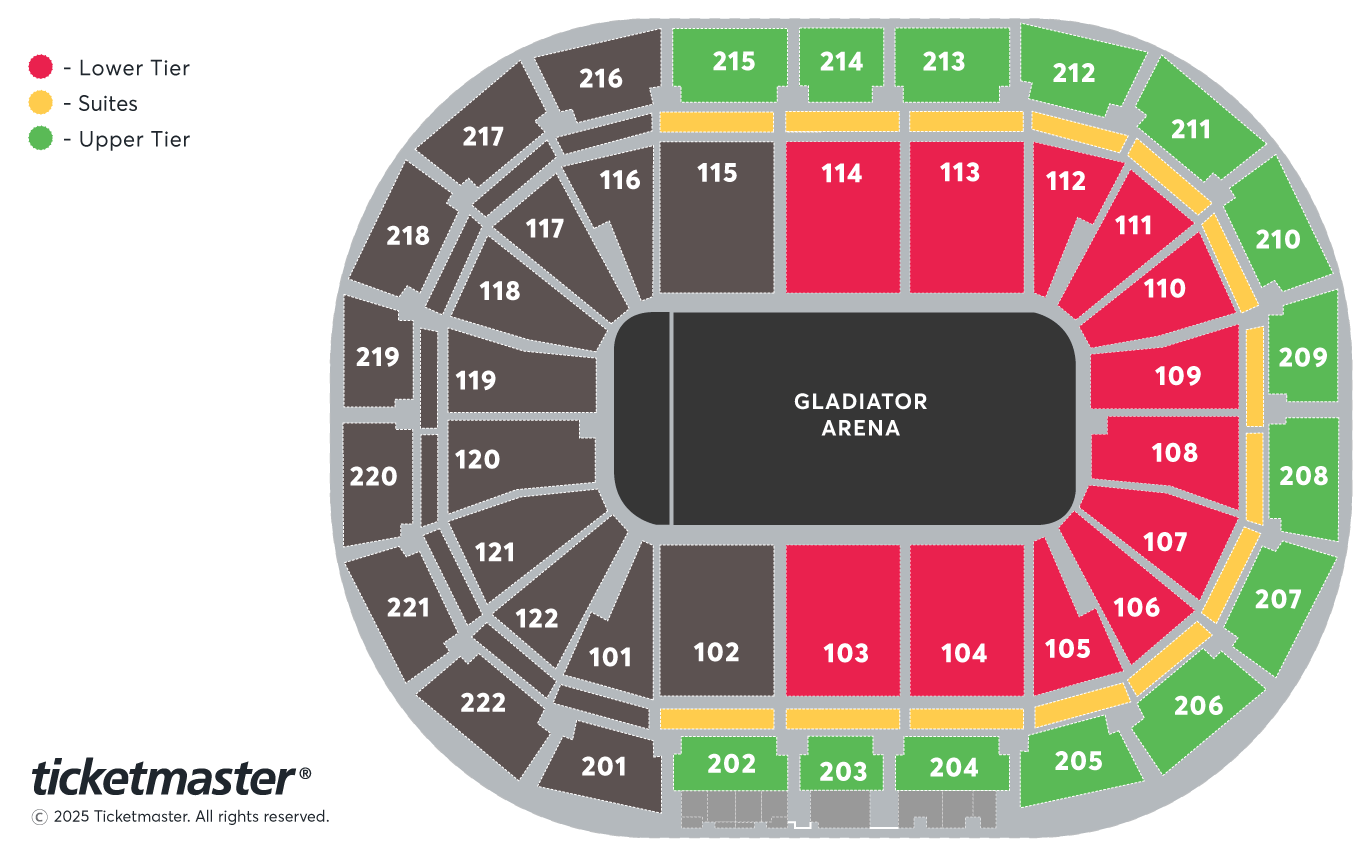 Seating chart – AO Arena