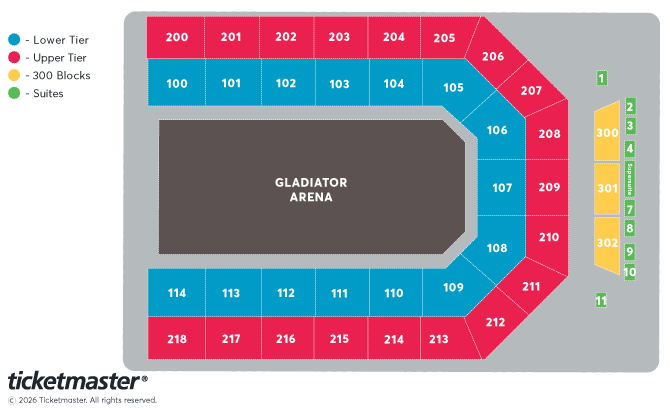 Seating chart – Utilita Arena Newcastle