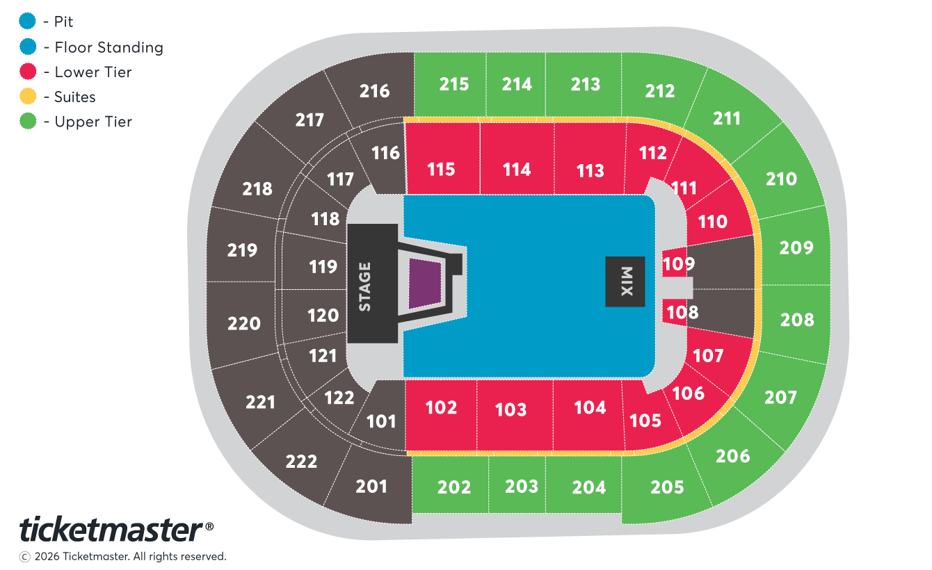 Seating chart – AO Arena