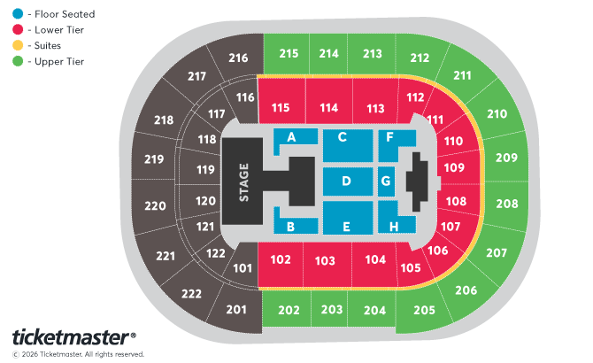 Seating chart – AO Arena