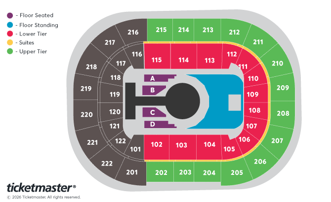 Seating chart – AO Arena