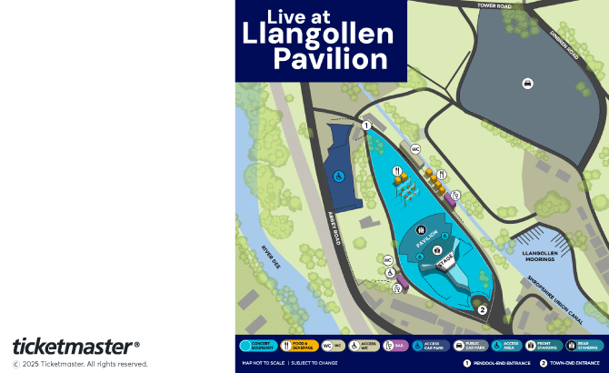 Seating chart – Live at Llangollen, Llangollen Pavilion