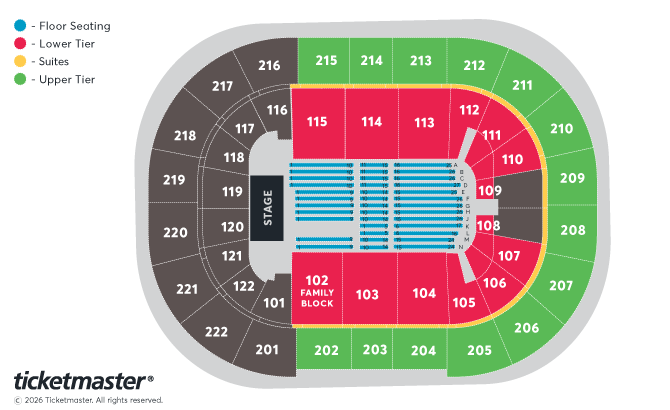 Seating chart – AO Arena