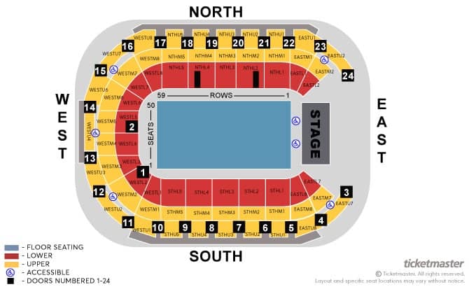 Seating chart – The O2 Belfast
