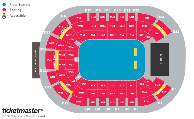 Seating chart – The O2 Belfast