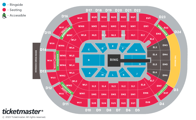 Seating chart – The O2 Belfast