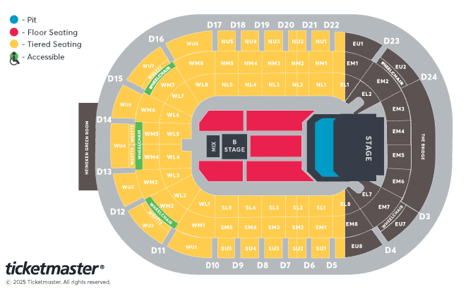 Seating chart – The O2 Belfast