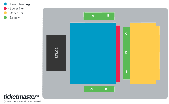 Seating chart – Vaillant Live, Derby