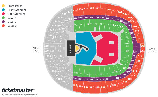 Seating chart – Wembley Stadium