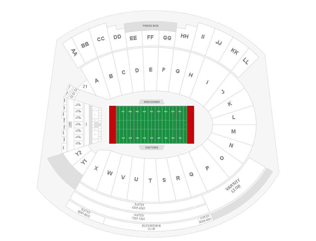 Camp Randall seating plan