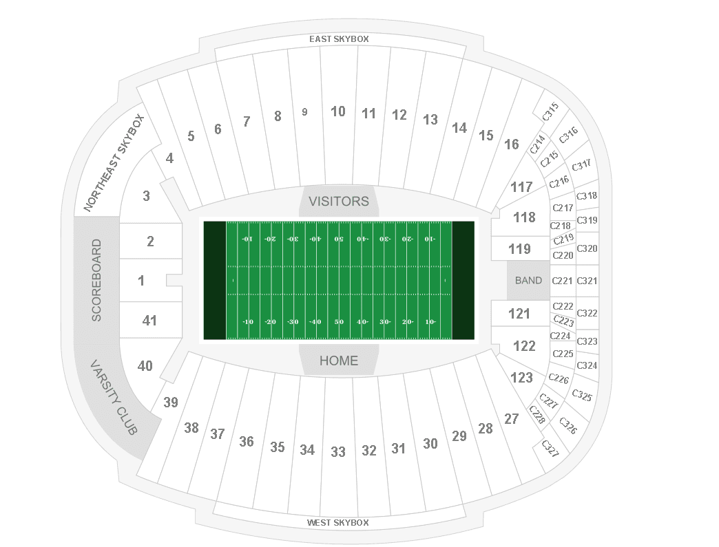 Doak Campbell Stadium seating plan